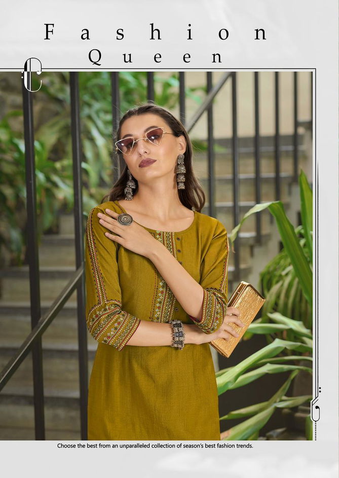 Aarvi By Kadlee Viscose Weaving Designer Kurtis Suppliers In India